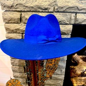 Blue felt hat